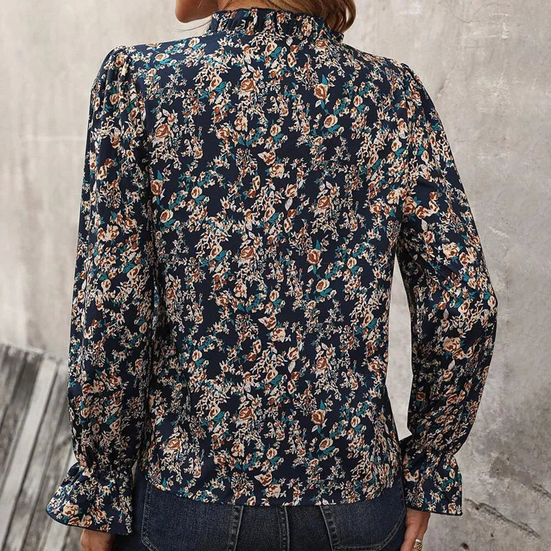 Plus Size Casual Floral Vacation Top
