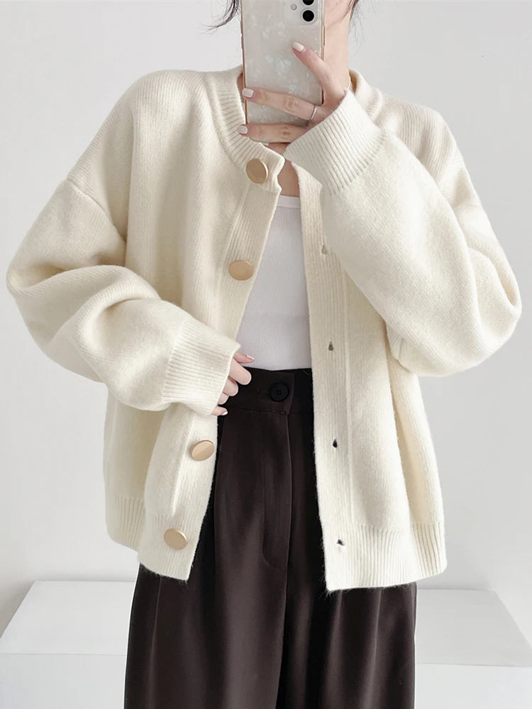 AOSSVIAO Loose Knit Cardigan
