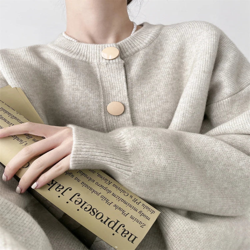 AOSSVIAO Loose Knit Cardigan