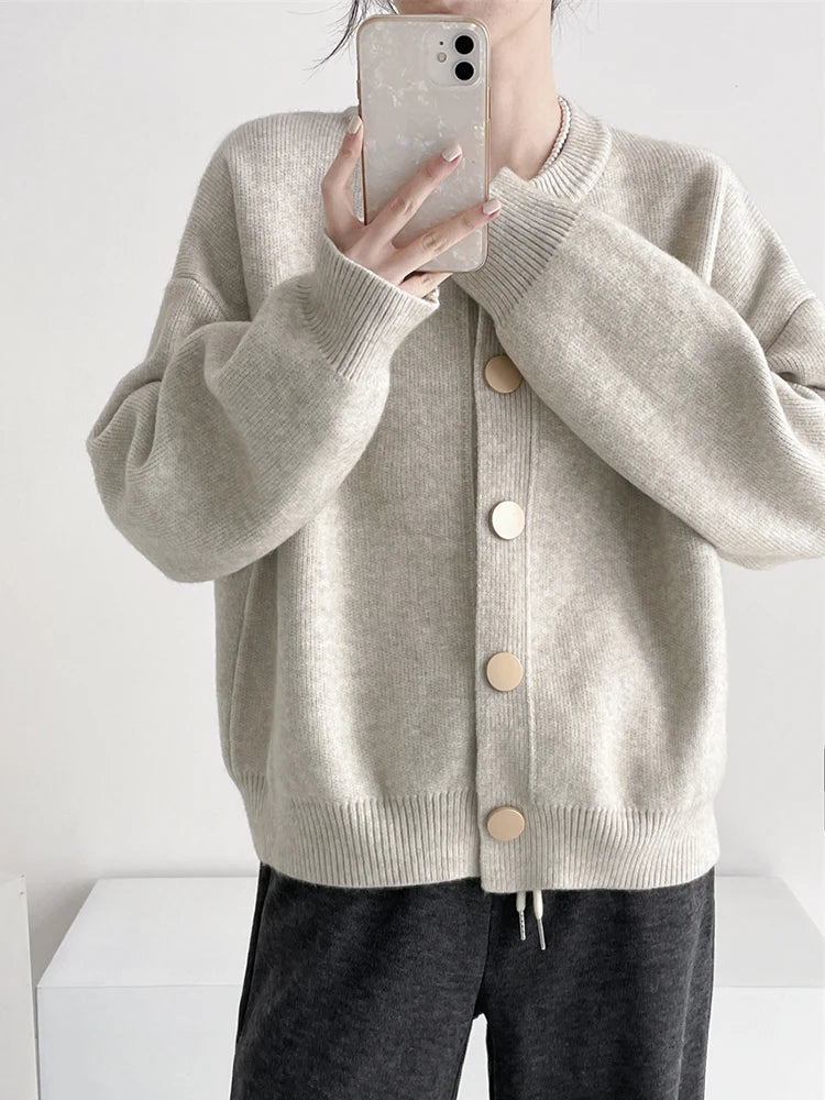AOSSVIAO Loose Knit Cardigan