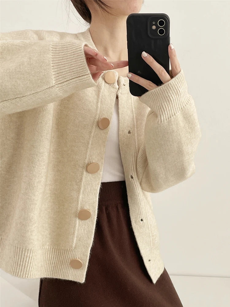 AOSSVIAO Loose Knit Cardigan