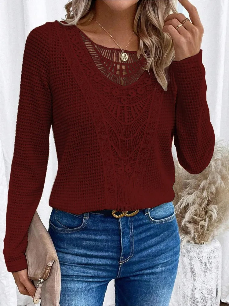 Women’s Knit Long Sleeve Pullover