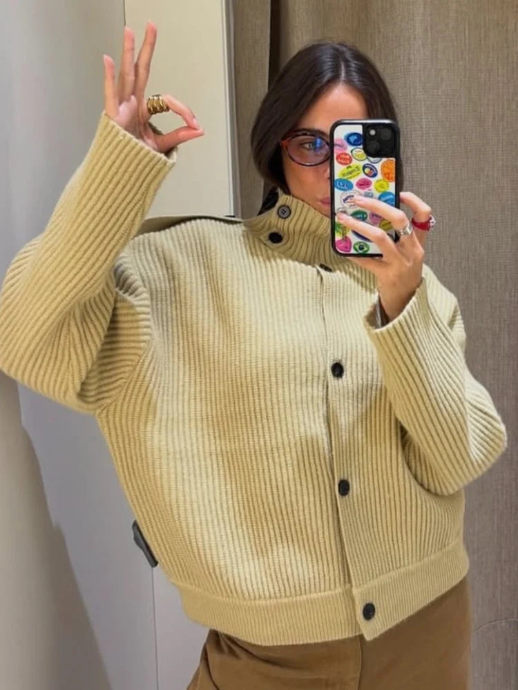 Casual Knit Cardigan Jacket