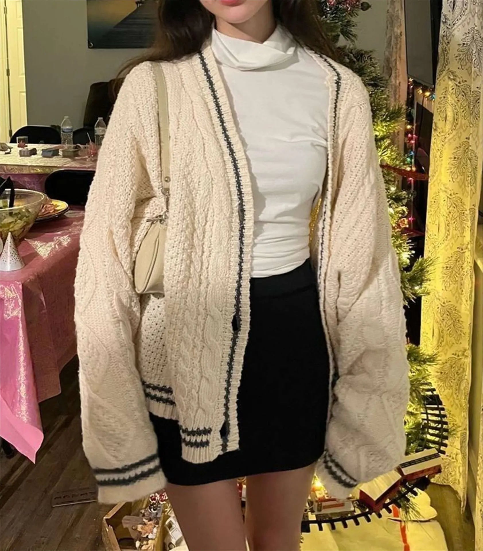 Retro Star Knit Cardigan