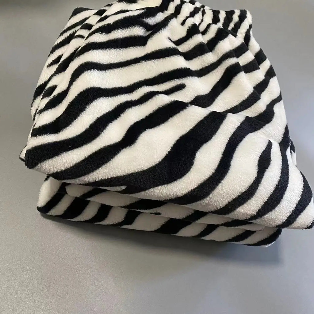 Coral Velvet Zebra Pajamas