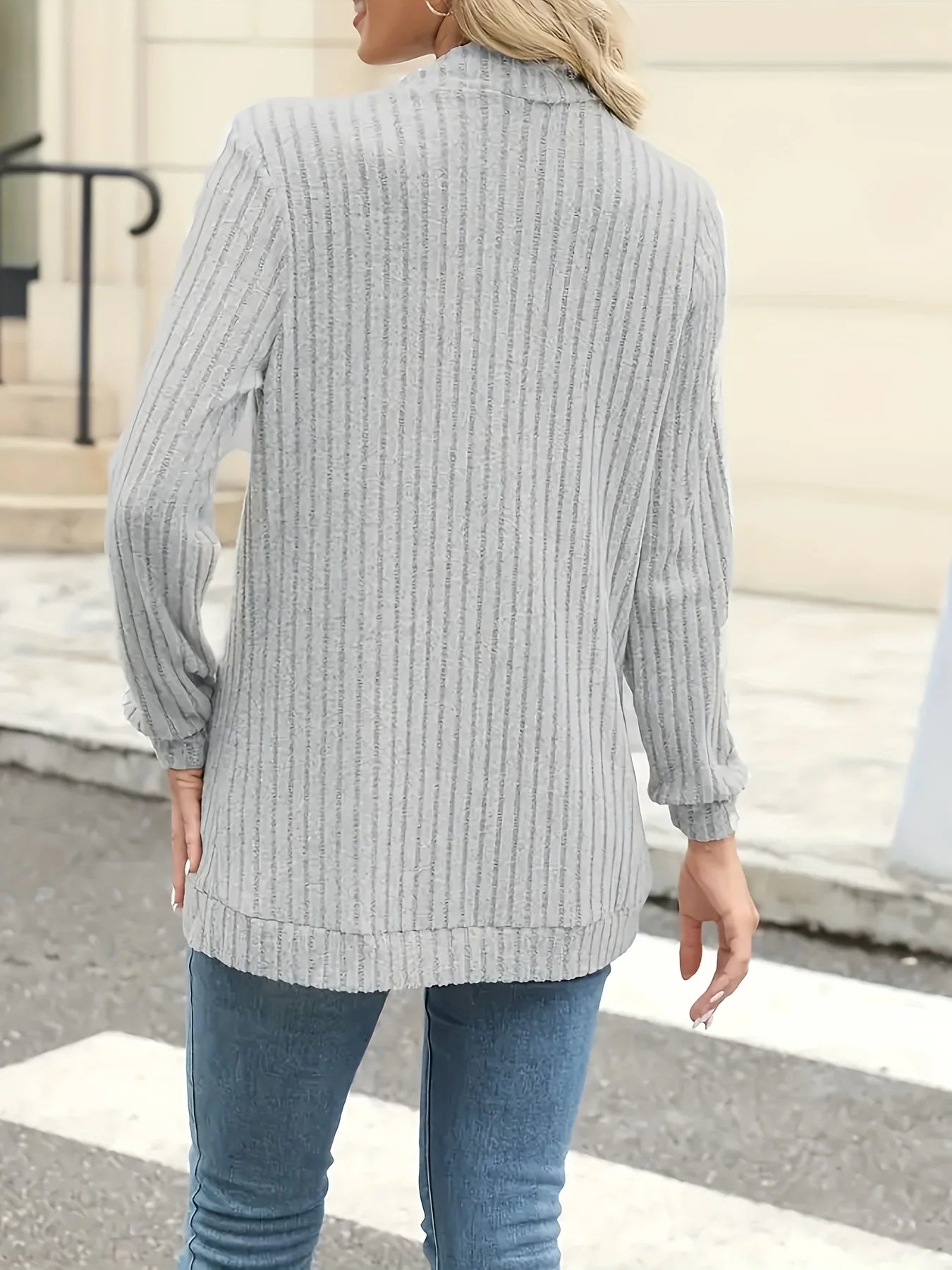 Casual Ribbed Cardigan