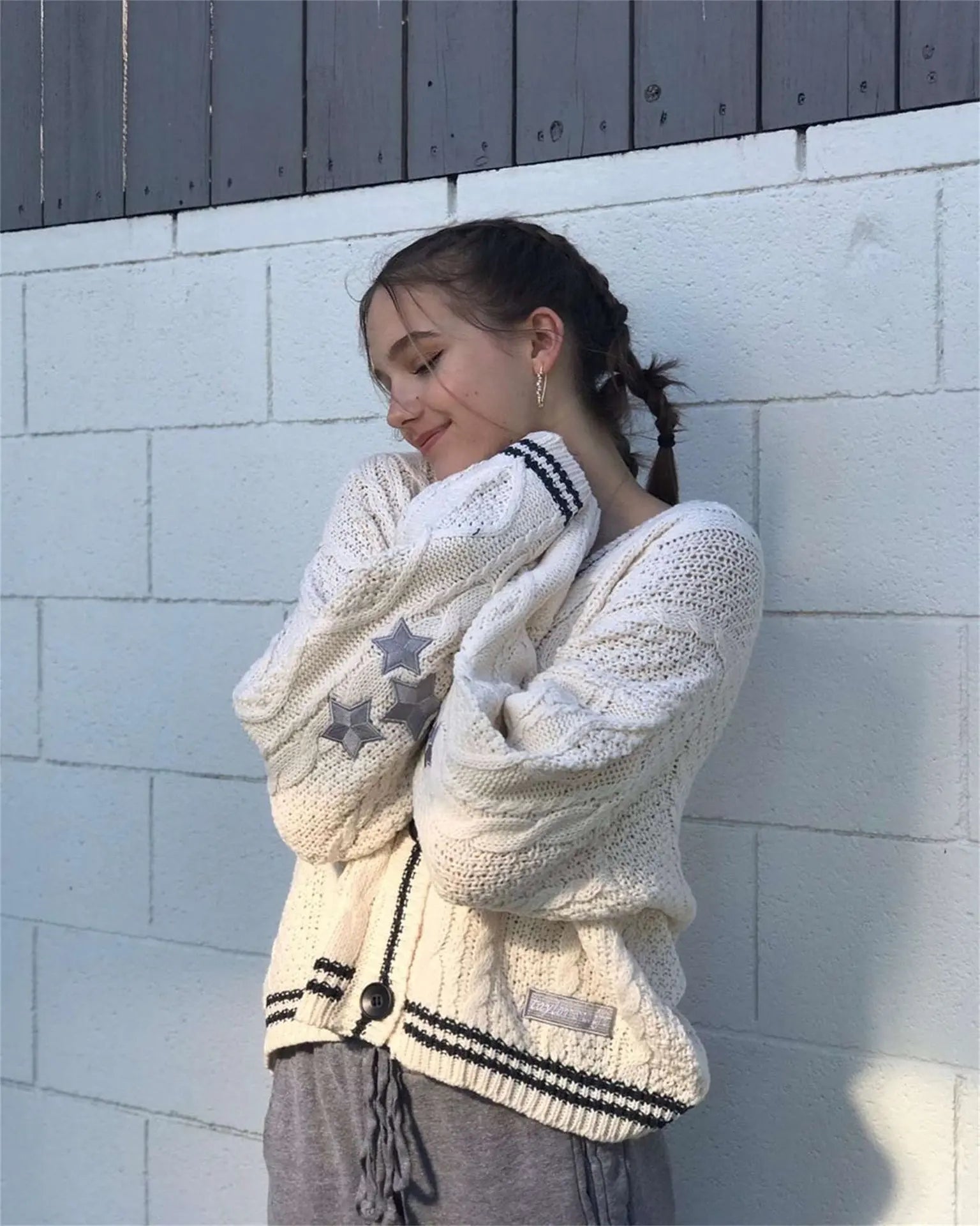 Retro Star Knit Cardigan