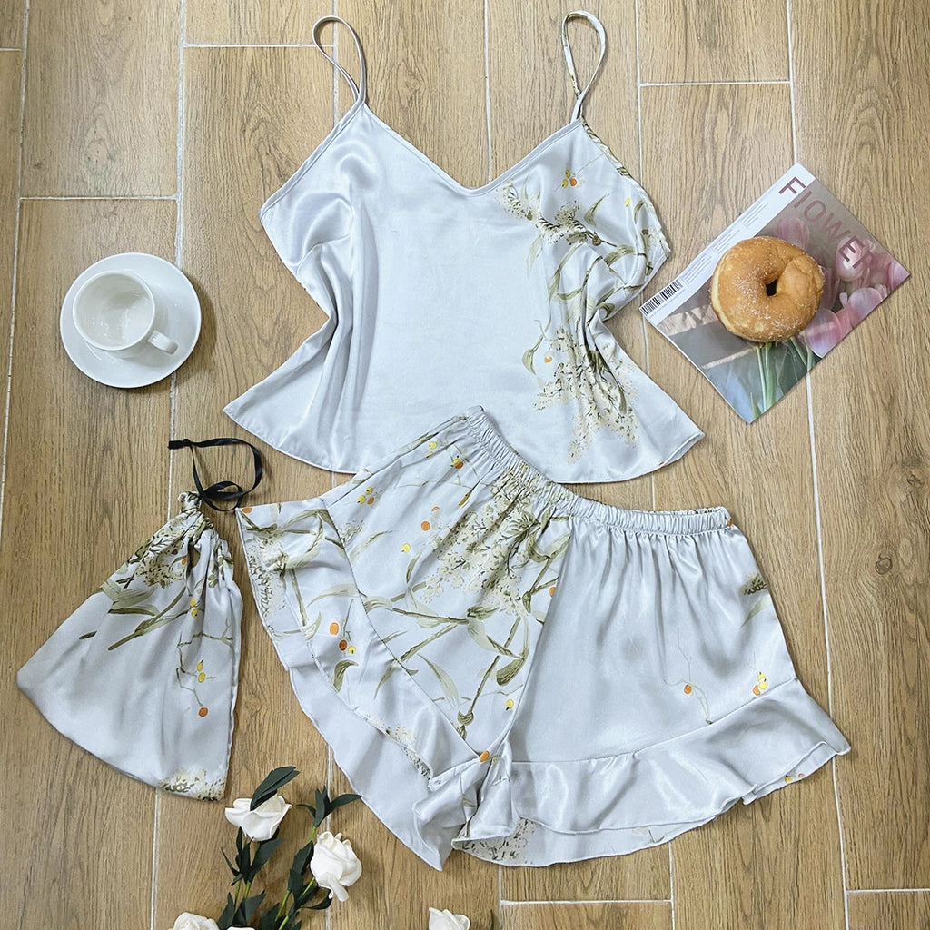 Floral Ruffle Pajama Set