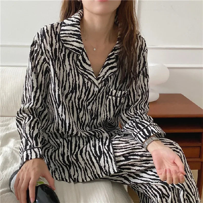 V-Neck Button Pajama Set