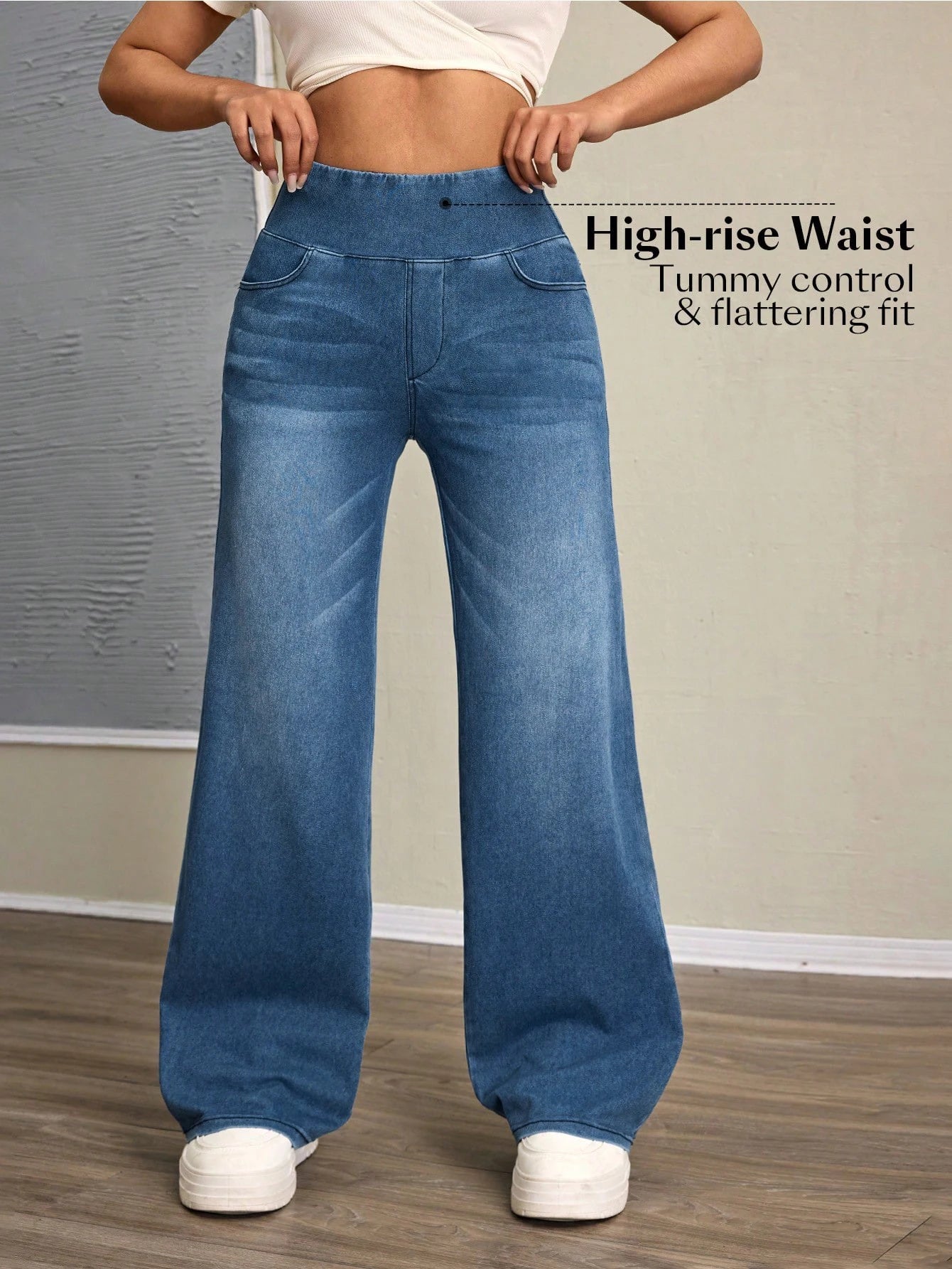 Smooth Fit Wide Jeans