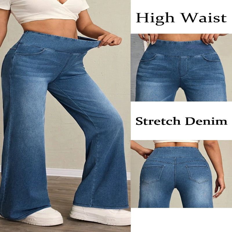 Smooth Fit Wide Jeans