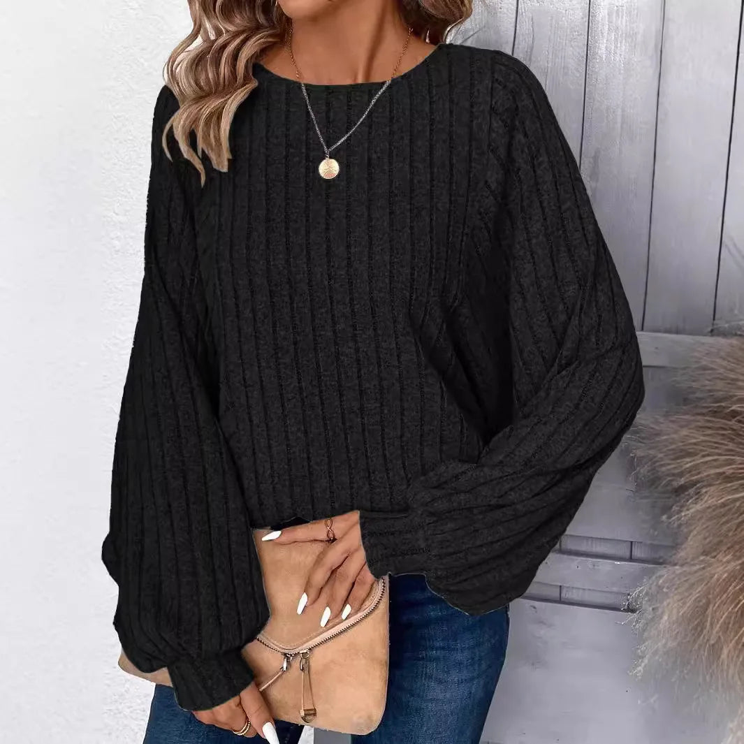 Plus Size Lantern Sleeve Sweater