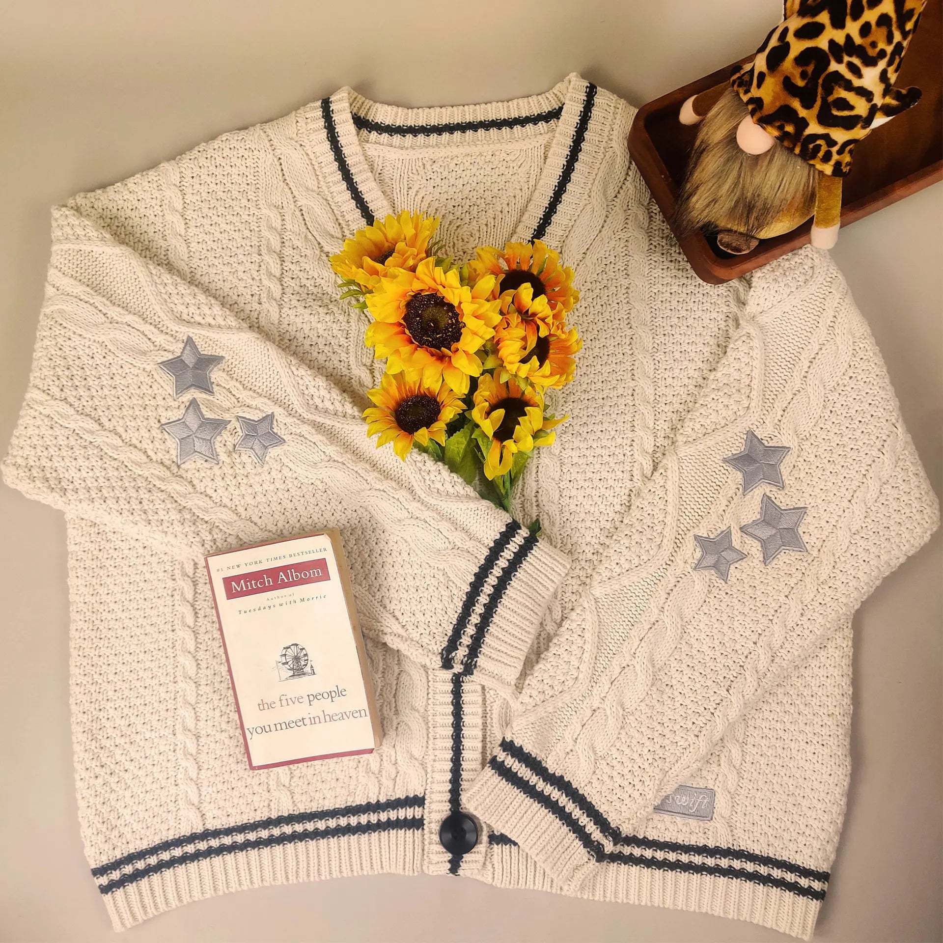 Retro Star Knit Cardigan